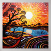 明カラフルるいサイケデリック抽象芸術ウォールプリント ポスター (正面)