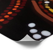 明カラフルるいサイケデリック抽象芸術ウォールプリント ポスター (角)