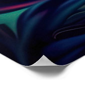 明カラフルるいサイケデリック雑草の壁プリント ポスター (角)