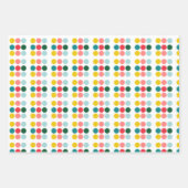 明カラフルるいストライプのポルカ品種3 ラッピングペーパーシート (正面3)