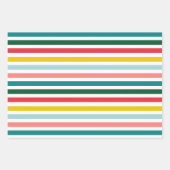 明カラフルるいストライプのポルカ品種3 ラッピングペーパーシート (正面)