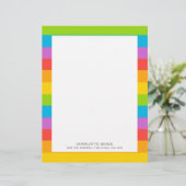 明カラフルるいパーソナライズされた虹 レターヘッド (スタンド正面)