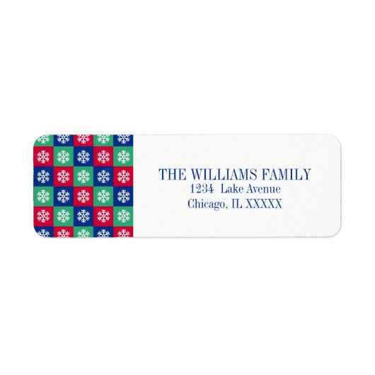 明カラフルるいメリークリスマス住所 シール (正面)