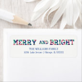 明カラフルるいメリークリスマス住所 シール (インサイチュ)