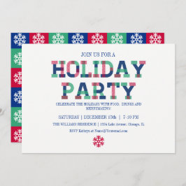 明カラフルるいメリークリスマス招待状カード 招待状