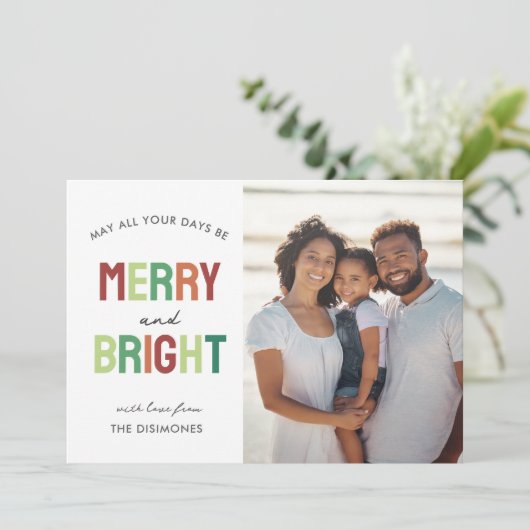 明カラフルるいメリーフォトホリデーカード シーズンカード (スタンド正面)