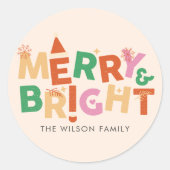 明カラフルるいメリー家族 ラウンドシール (正面)