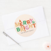 明カラフルるいメリー家族 ラウンドシール (封筒)