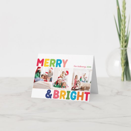 明カラフルるいメリー折り曲げ3枚の写真 シーズンカード (正面)