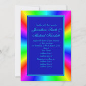 明カラフルるいレ結婚インボー 招待状 (裏面)