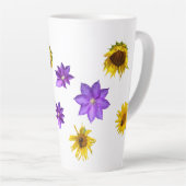 明カラフルるい切り花 カフェラテマグ (右アングル)