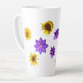 明カラフルるい切り花 カフェラテマグ (左アングル)