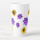 明カラフルるい切り花 カフェラテマグ (正面)