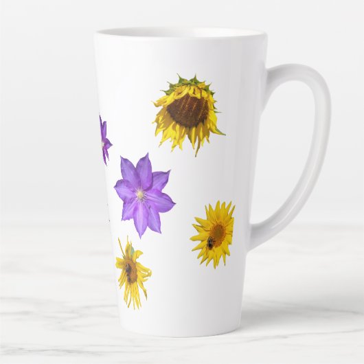 明カラフルるい切り花 カフェラテマグ (右)