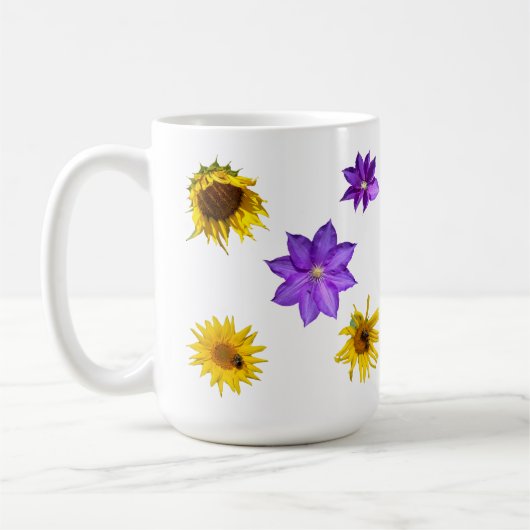 明カラフルるい切り花 コーヒーマグカップ (左)