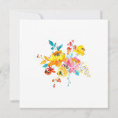 明カラフルるい水の色のフローラ結婚 招待状 (裏面)