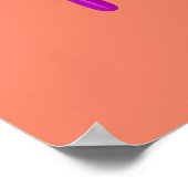 明カラフルるい滴下唇の壁プリント ポスター (角)