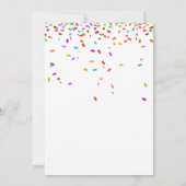 明カラフルるい紙吹雪バルーン5誕生日 招待状 (裏面)