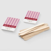 明カラフルるい色のミニマストライプリス結婚ト ハンドファン (組立なし)