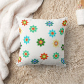 明カラフルるい花柄クッション枕 クッション (ブランケット)