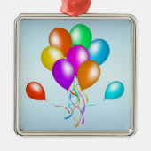 明カラフルるい風船 メタルオーナメント (正面)