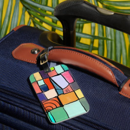 明カラフルるく歓迎し明るい ラゲッジタグ