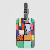 明カラフルるく歓迎し明るい ラゲッジタグ (正面縦)