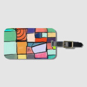 明カラフルるく歓迎し明るい ラゲッジタグ (正面横)