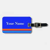 明クールるい青の荷物モダンタグ ラゲッジタグ (正面横)