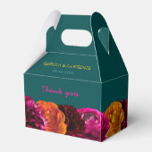 明スタイリッシュるい緑の黄色のフローラ結婚の詳細 フェイバーボックス (正面サイド)