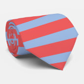 明スタイリッシュるい青と赤の水平ストライプ色 ネクタイ (ロール)