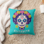 明パーソナライズされたるいフローラ糖スカル可逆 クッション (ブランケット)