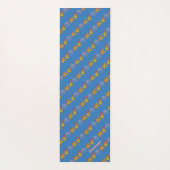 明パーソナライズされたるいモダン芽と花柄 ヨガマット (裏面)