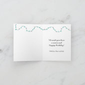 明パーソナライズされたるいモダン誕生日 シーズンカード (内部)