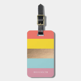 明パーソナライズされたるい声とフェイク金ゴールド ラゲッジタグ