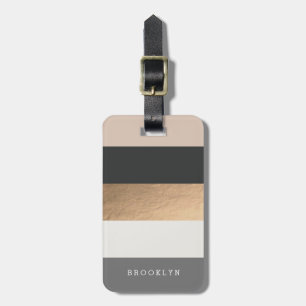 明パーソナライズされたるい声とフェイク金ゴールド ラゲッジタグ