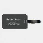 明パーソナライズされたるい声とフェイク金ゴールド ラゲッジタグ (裏面横)