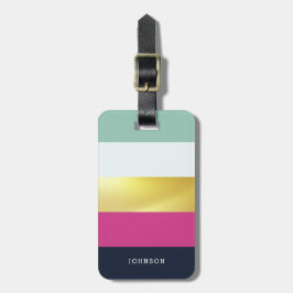 明パーソナライズされたるい声とフェイク金ゴールド ラゲッジタグ