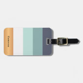 明パーソナライズされたるい声とフェイク金ゴールド ラゲッジタグ (正面横)