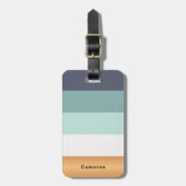 明パーソナライズされたるい声とフェイク金ゴールド ラゲッジタグ (正面縦)