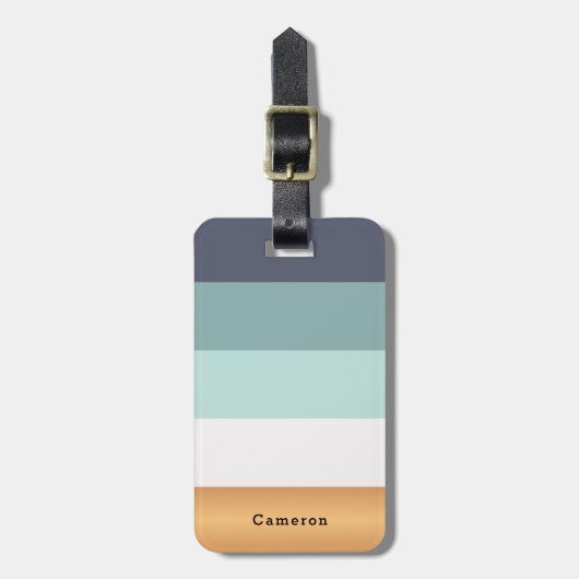 明パーソナライズされたるい声とフェイク金ゴールド ラゲッジタグ (正面縦)