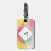 明パーソナライズされたるい水の色の荷物タグ ラゲッジタグ (裏面縦)