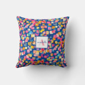 明パーソナライズされたるい絵を描抽象芸術名 クッション (裏面)