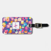 明パーソナライズされたるい絵を描抽象芸術名 ラゲッジタグ (正面横)