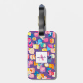 明パーソナライズされたるい絵を描抽象芸術名 ラゲッジタグ (裏面縦)