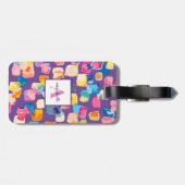 明パーソナライズされたるい絵を描抽象芸術名 ラゲッジタグ (裏面横)