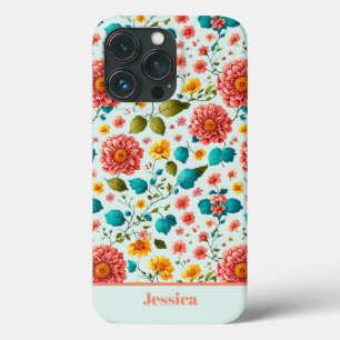 明パーソナライズされたるい花柄 iPhone 13 PROケース