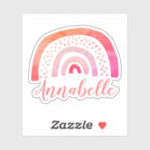 明パーソナライズされたるい虹の名前 シール (シート)