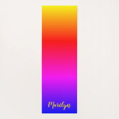 明パーソナライズされたるい虹グラデーション ヨガマット (裏面)