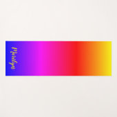 明パーソナライズされたるい虹グラデーション ヨガマット (正面(横))